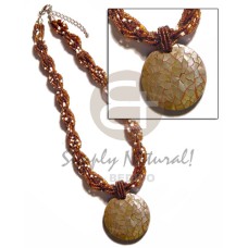 12 rows brown white twisted glass