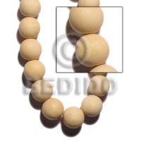 Natural white wood round beads