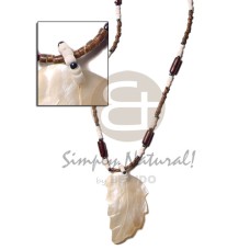 2-3mm white clam heishi buri