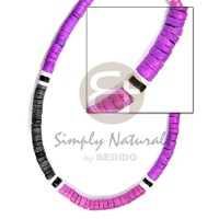 4-5mm coconut heishi lavender pink black white clam