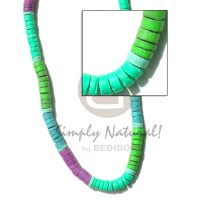 4-5mm coconut heishi mint green neon