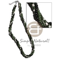 Twisted 4 rows-2-3mm coconut heishe