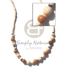 2-3 coconut heishi bleach