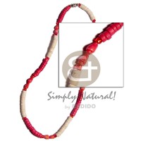 Red bleach 4-5mm coconut heishe