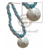 12 rows aqua blue twisted