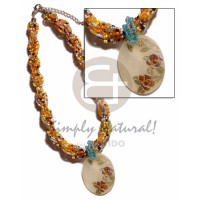 12 rows orange yellored combination twisted