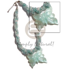 12 rows aqua blue twisted