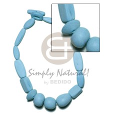 Natural wood beads dyed in