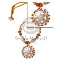 Carved round floral mop