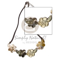 4 blacklip flowers in wax