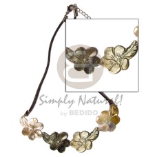 4 blacklip flowers in wax