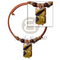 Rust 2-3mm coconut heishi wire