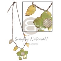 45mm lime green hammershell flower