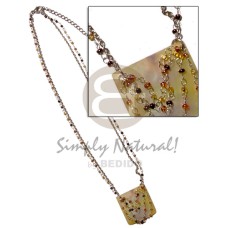 40x40mm square mop pendant in