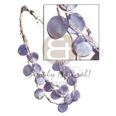 3 rows raffia in graduated