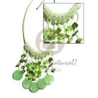 Spaghetti choker dangling mint