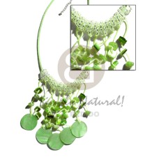 Spaghetti choker dangling mint