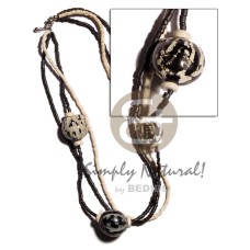 Black tiger kukui nuts in