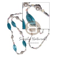 40 in. floating white rainbow sequins glass