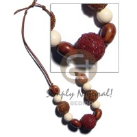 15mm buffed white wood beads