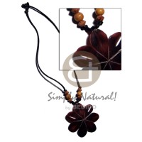 60mm flower black tab shell