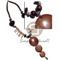 Round woods beads brown