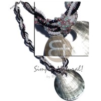 10 rows twisted glass beads