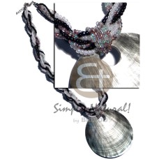 10 rows twisted glass beads