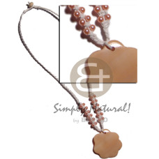 Beaded macrame 40mm scallop