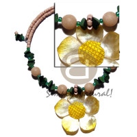 2-3mm natural coconut heishi choker