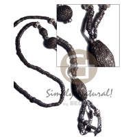 Tassled 4-5mm coconut heishi silver