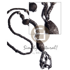 Tassled 4-5mm coconut heishi silver