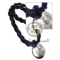 6 rows twisted cut glass beads