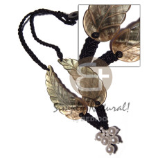 Black macrame 2pcs. 75mmx28mm