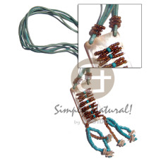 2 rows leather thong