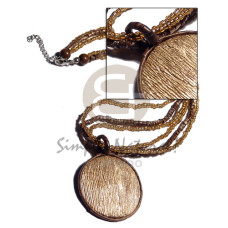 3 rows golden glass beads 2-3mm