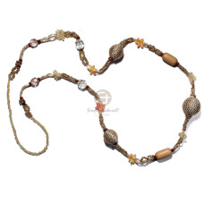 Golden yellow glass beads