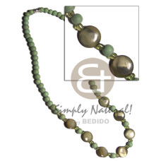 6mm light green wood beads