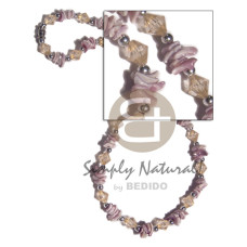 Violet oyster chips and acrylic