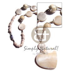 Puka tiger on cut beads