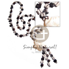 Black and white tassled floating