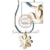 2-3mm coconut pukalet pastel yelloblue bleached