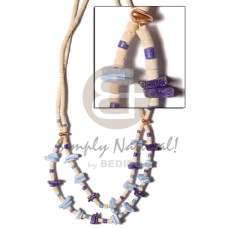 2 rows coconut heishi bleach