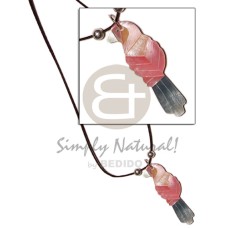 Cord inlaid hammershell pink