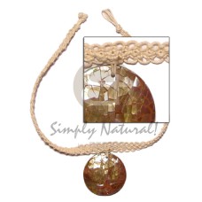 Macrame choker round brown
