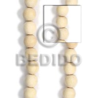 Natural white wood round 12mm
