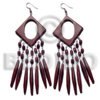 Dangling 35mm diamond reddish brown