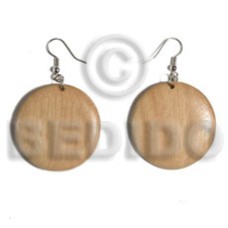 Dangling round 32mm natural wood