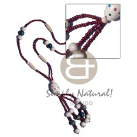 2-3mm maroon coconut pokalet.