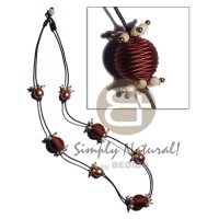 20mm wrapped wood beads